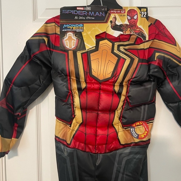 Marvel‎ Spider-man Integrated Suit Muscle chest Light Up costume Size  M - Picture 1 of 5
